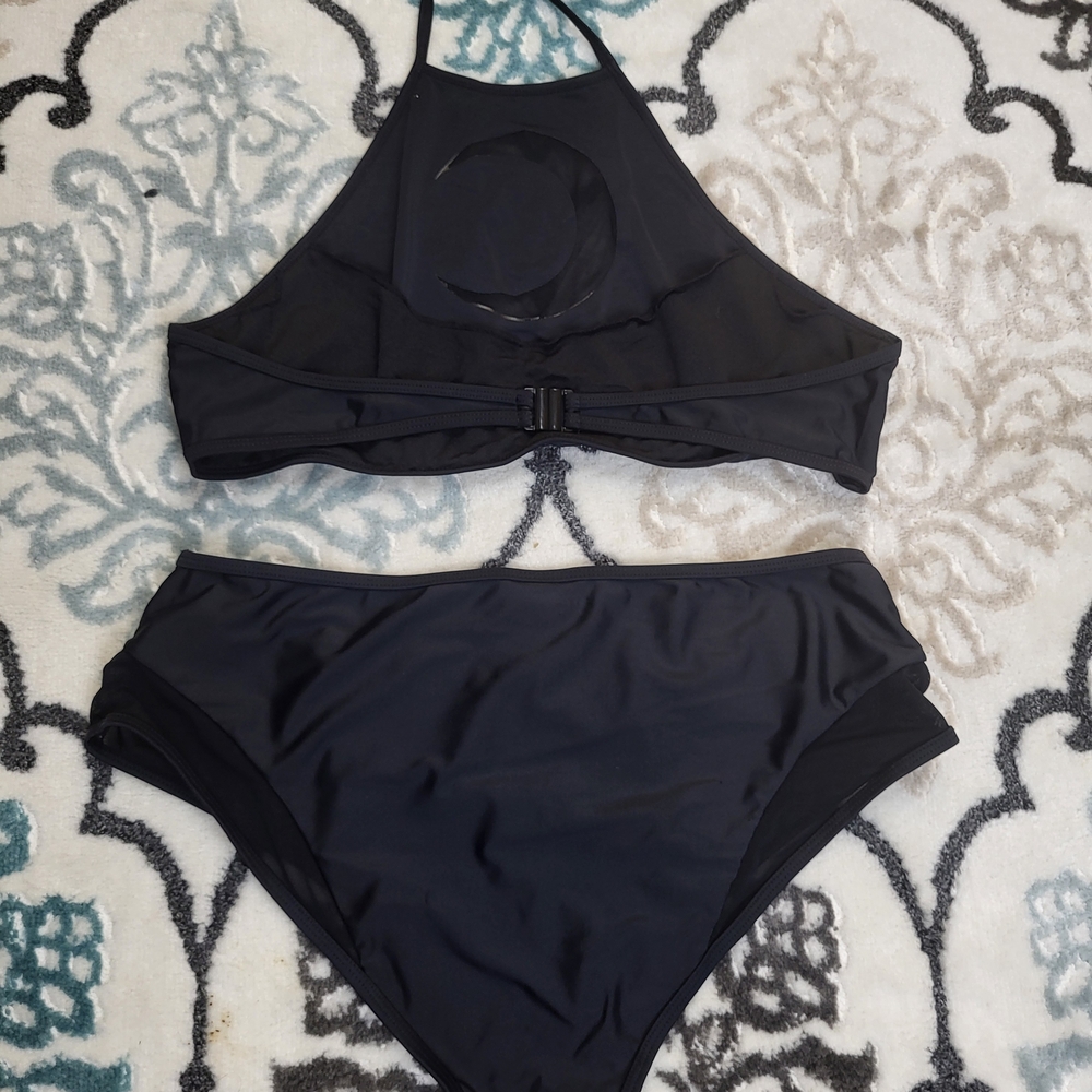 Killstar Bikini Set Crescent Moon Black Halter Mesh Goth Read Description - Picture 5 of 7